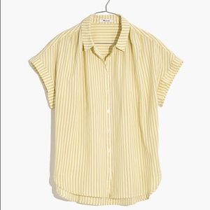 Madewell NWT Central Shirt in Pear Stripe Small